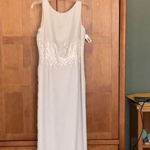 Formal dress, decorative front and back